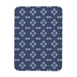 Blaue geometrische Formen Muster  Magnet