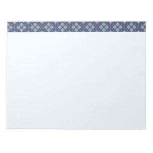 Blaue geometrische Formen Muster Notizblock