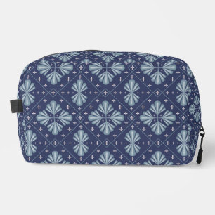 Blaue geometrische Formen Muster Waschbeutel