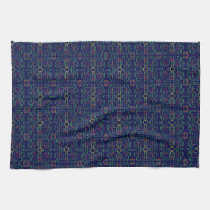 Blaue geometrische Gelbe Ovale Küchentücher