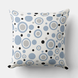 Blaue geometrische Kreisel für Schiefer Kissen