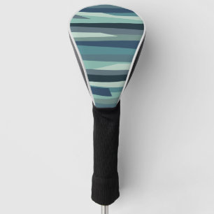 Blaue geometrische Meereswellen Golf Headcover