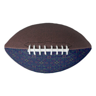 Blaue geometrische Quadrate Football