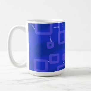 Blaue geometrische Tasse