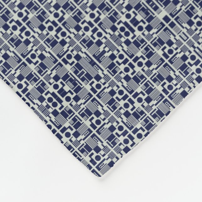 Blaue geometrische Tech-Decke Fleecedecke (Ecke)