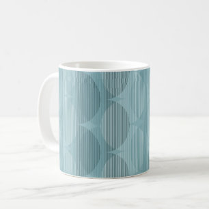Blaue geometrische Wellen Kaffeetasse