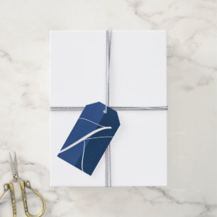 Blaue Geschenkanhänger