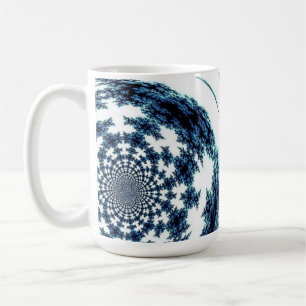 Blaue gesponnene Thread-Fraktal-Design Tasse