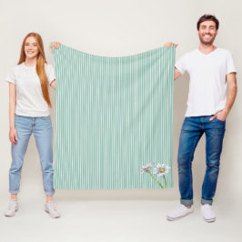Blaue gestreifte Blumen-Wasserfarbe-Daisy-Ei Fleecedecke