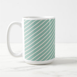 Blaue Gestreifte Enteneier-Wasserfarben-Daisy Kaffeetasse