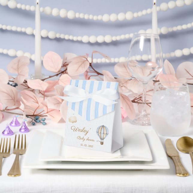 Blaue gestreifte Jungen-Geschenkbox  Geschenkschachtel (Hochzeit)