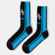 Blaue gestreifte Rennwagenflaggen - Personalisiert Socken (Left)