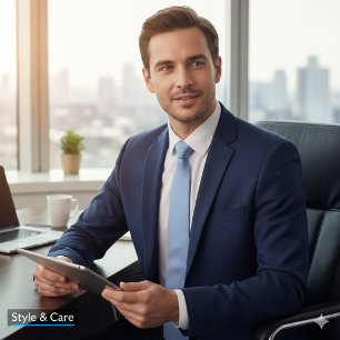 Blaue gestrichelte formale Krawatte