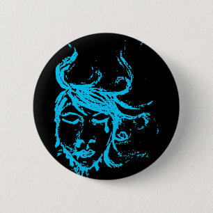 blaue Gewässer Button
