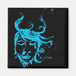 blaue Gewässer Magnet