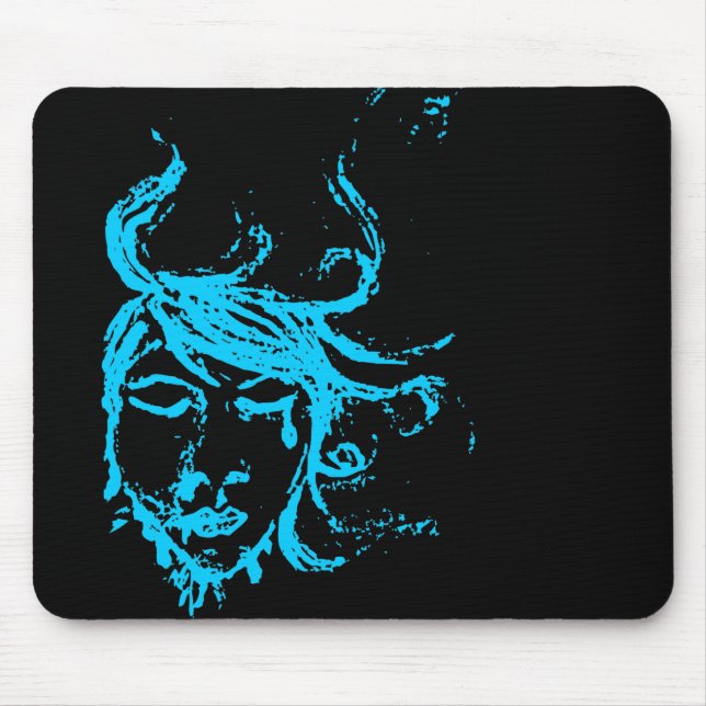 blaue Gewässer Mousepad (Vorne)