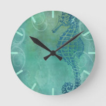 Blaue Gewässer, Seepferd und Blüh