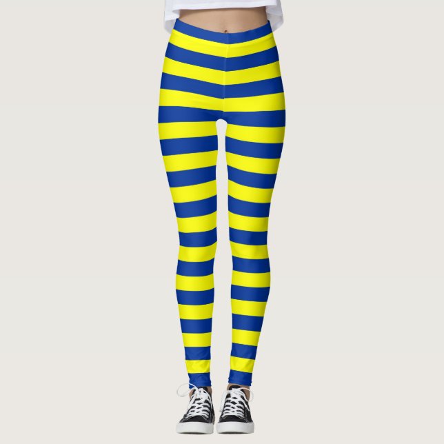 Blaue Gewerkschaft Leggings (Vorderseite)