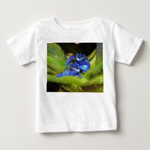 Blaue Gift-Pfeil-Frösche in Blatt 1 Baby T-shirt