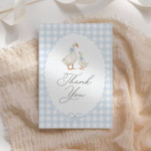 Blaue Gingham-Alberne-Gans-Baby-Party