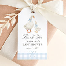 Blaue Gingham-Alberne-Gans-Baby-Party
