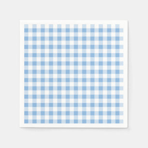 Blaue Gingham Baby-Q Grillparty Junge BBQ Baby Sho Serviette