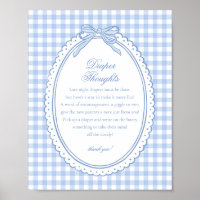 Blaue Gingham Coquette Schleife Windel Gedanken Ba