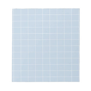 Blaue Gingham-Karo-Klassiker-Schreibwaren Notizblock