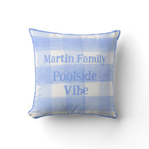 Blaue Gingham-Karo POOLSIDE-STIMMUNG