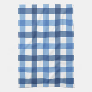 Blaue Gingham-Karo-Tee-Tücher Geschirrtuch
