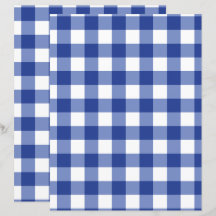 Blaue Gingham-Schreibpapier im mittleren Maßstab