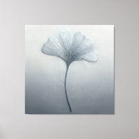 Blaue Ginkgoblatt-Stickerei-Textur Botanisch