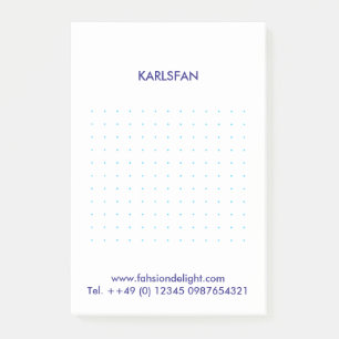 Blaue Gitternotizen Post-it Klebezettel