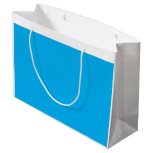 Blaue glänzende Geschenktüte Premium-Seilgriff
