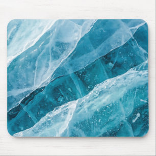 Blaue Gletschereis-Textur-Mauspad Mousepad