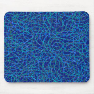 Blaue Gliederlinien Mousepad
