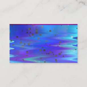 Blaue Glitch-Art-Pixel-Vaporwave-Ästhetik-Analog Visitenkarte