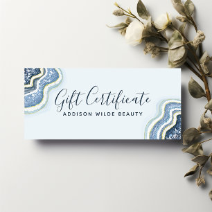 Blaue Glitter-Achat-Geode-Geschäfts-Geschenk-Zerti