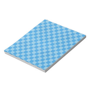 Blaue Glitter-Schachbrettmuster Notizblock