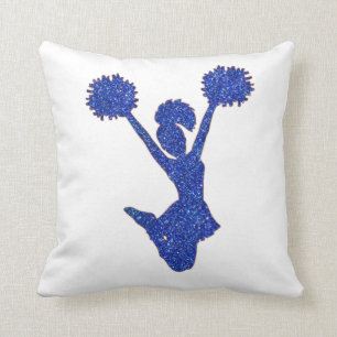 Blaue Glitzer-Cheerleader Kissen