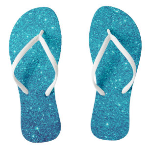 Blaue Glitzer Flip Flops