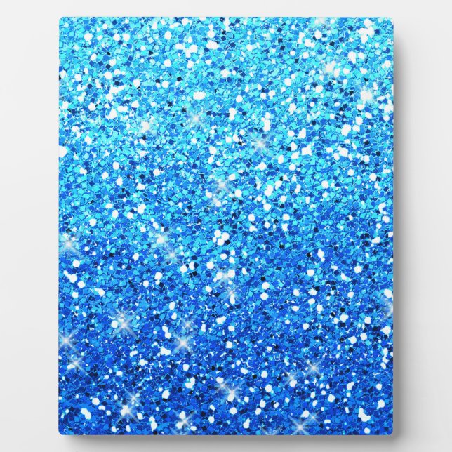 Blaue Glitzer Glitzern Textur Fotoplatte (Vorderseite)