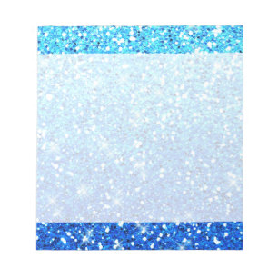 Blaue Glitzer Glitzern Textur Notizblock