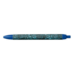Blaue Glitzern Kugelschreiber