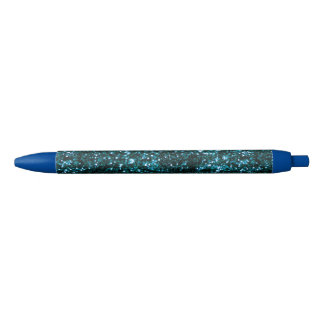 Blaue Glitzern Kugelschreiber