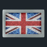 Blaue Glitzern unter der Flagge des Vereinigten Kö Rechteckige Gürtelschnalle<br><div class="desc">Die Glitzer unter der Flagge des Vereinigten Königreichs sind unter der Flagge eines rot-blauen Glitzern Funkelnd und tragen die Flagge des Vereinigten Königreichs in den Glitzern Rot, Weiß und Blau. Wir benutzen Foto von Glitzern und nicht von tatsächlichen Glitzer. Glitzer, Glitzern, funkelnd, uk Fahne, Vereinigtes Königreich, Britische Fahne, Britisch, Fahne,...</div>