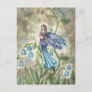 Blaue Glocken Fee Kunstpostkarte Postkarte
