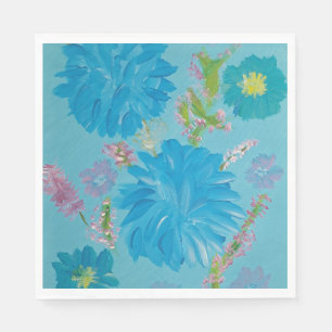 Blaue Glockenblumen-Blütenparty-Servietten Serviette