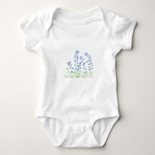 Blaue Glockenblumen Frühlingsblumen Baby Strampler