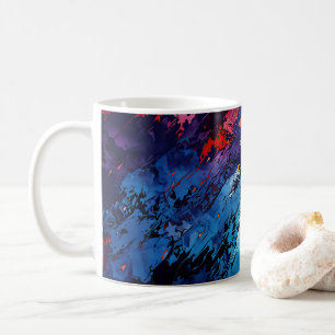 Blaue Glut Blaue Rote Zeitgenössische Abstrakte Ku Kaffeetasse